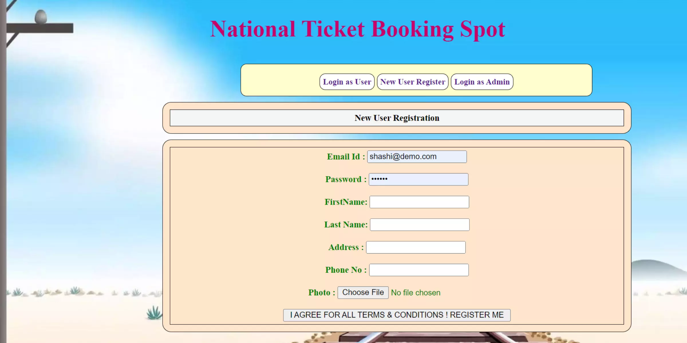 National Ticket Booking System